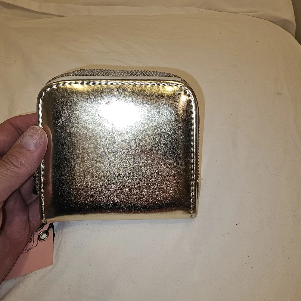 Kedzie Gold Zip Around Wallet - Picture 7 of 10